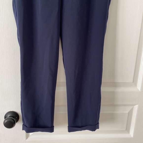 Perfect condition JCrew navy joggers in dressy/silky material size 2 - Picture 3 of 5